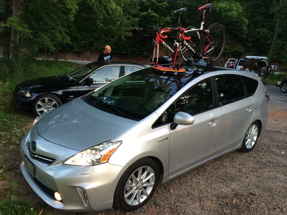 Prius v bike store rack