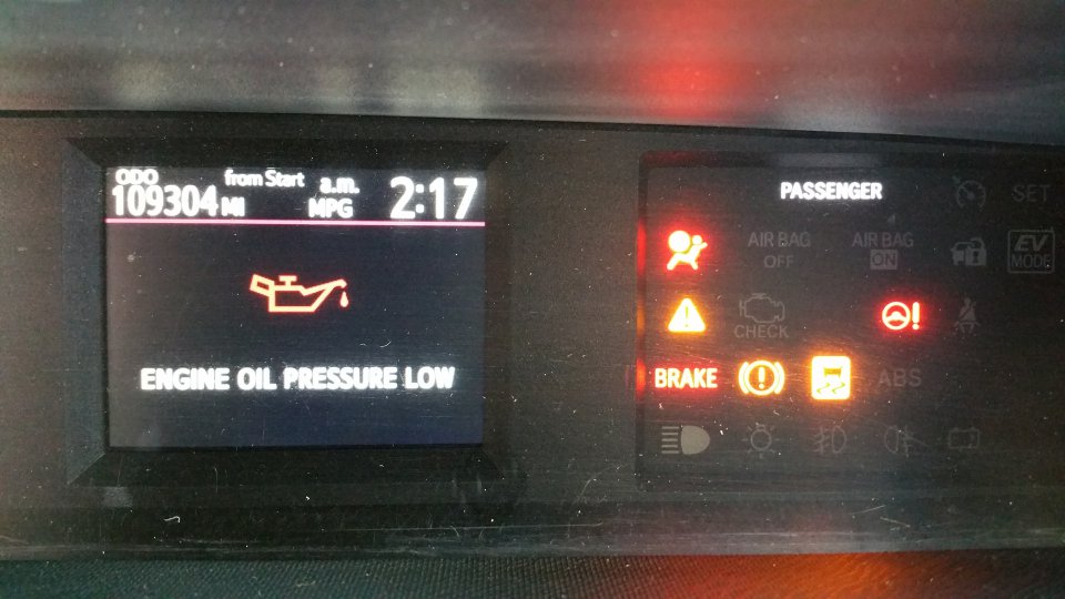 Prius Low Oil Warning 