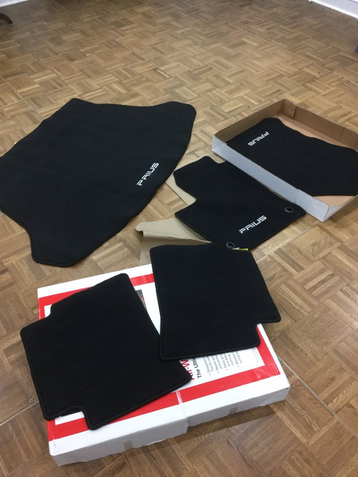 For Sale - NEW OEM 2017 Prius Two Carpeted floor Mats and cargo liner ...