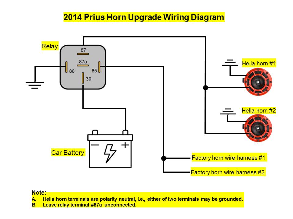 Wiring Diagram For Installing New Car Horn